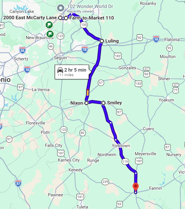 Goliad map