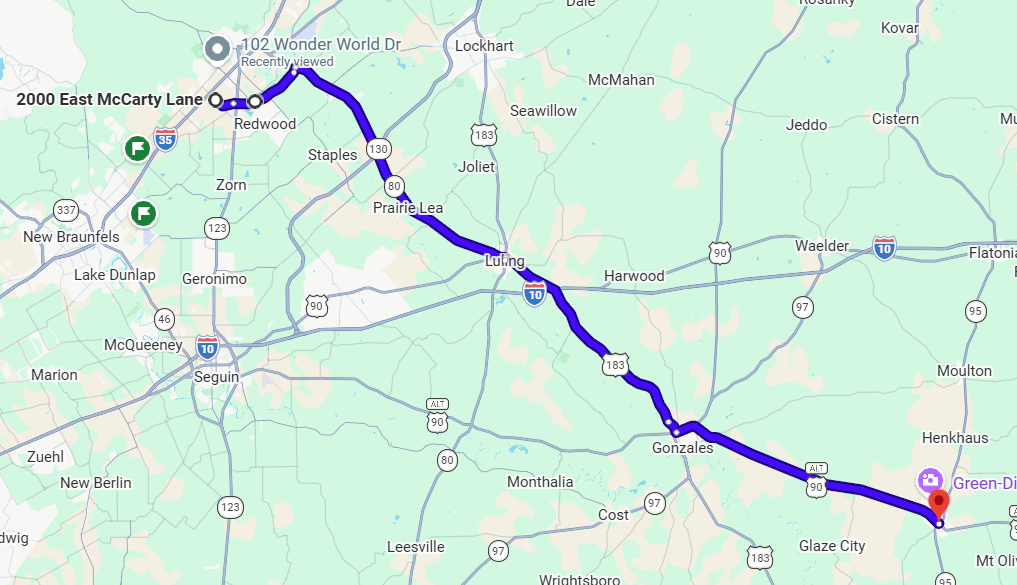 Shiner map